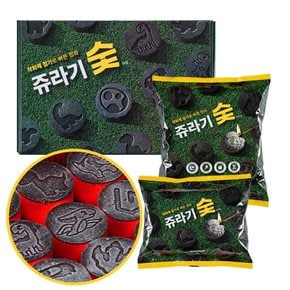 [공식몰] 꾸버스 쥬라기숯 캠핑 바베큐 구이용 차콜 바베큐숯 간편점화 개별포장 400g 600g 1kg