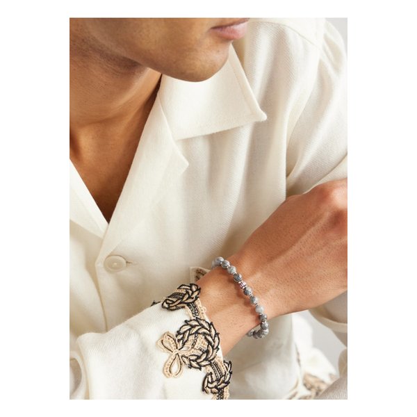 미키아 스털링 실버 재스퍼 셸 비즈 브레이슬릿 그레이 46376663162912524