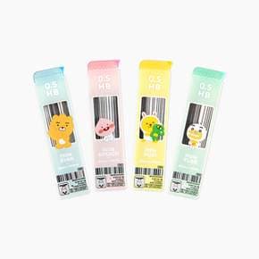 ka 카카오프렌즈 LF 샤프심 - 종류랜덤 0.5mm HB 4가지 캐릭터 카카오 샤프심 투명한 창문형 디자인