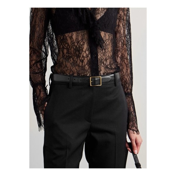 닐리 로탄 가브리엘레 가죽 벨트 블랙 1647597358999613