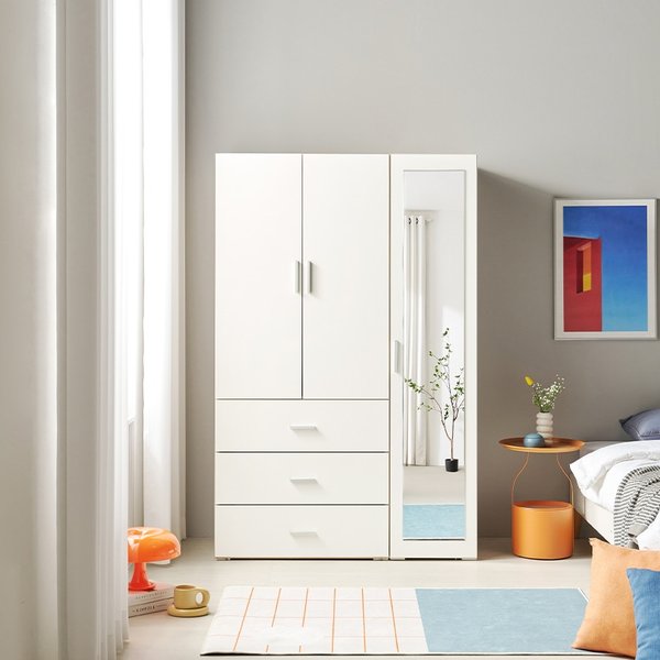 [S머니5%][by casamia][비밀혜택가]일상고백 클라로 옷장 120cm (서랍형거울장)