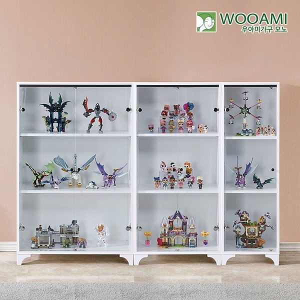 [착불] 우아미가구 모노 마론 400 유리 진열장 장식장 NA5252
