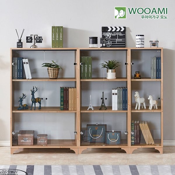 [착불] 우아미가구 모노 마론 400 유리 진열장 장식장 NA5252