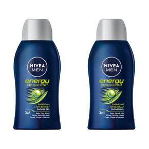 [해외직구] 독일직구 Nivea 니베아 남성용 에너지 샤워 젤 미니 50ml 2팩