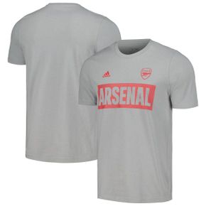 4803506 Adidas Mens adidas Gray Arsenal Culture Bar T-Shirt