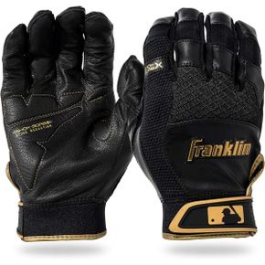 일본 프랭클린 글러브 Franklin Sports 성인용 MLB ShokSorb X 배팅 로브 XL 페어 블랙/골드 172