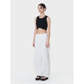 SIDE SHIRRING JOGGER PANTS WHITE MBCSPA005WH