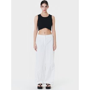 SIDE SHIRRING JOGGER PANTS WHITE MBCSPA005WH