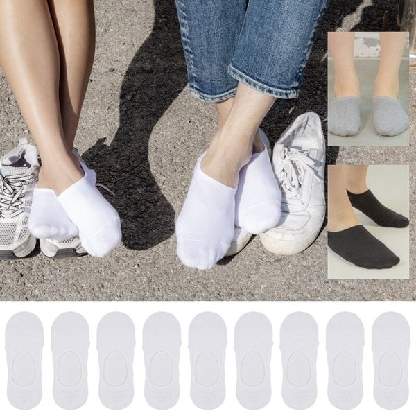 SOCKS 에센셜 남성 안벗겨짐 페이크삭스 덧신양말 10켤레 TK1001