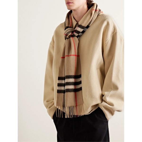 프린지 체크 캐시미어 스카프 1647597294148984