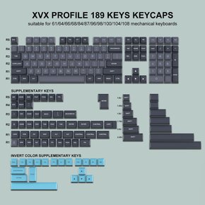 XVX 189 PBT 체리 MX 게이트론 60% 65% 70% 100% XVX 키캡 키 더블 샷 키캡 스위치 기계식