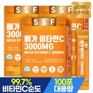 순수식품 비타민C 3000MG 3박스(300포) 비타민씨 분말 스틱 파우더