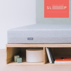 프로젝트슬립 우드박스 4PCS 원목 평상형 수납 침대 프레임
