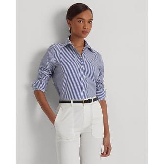 로렌 랄프 로렌 스트라이프 이지 케어 코튼 셔츠(WMLRSHTS6820352400)