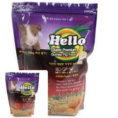 위월천 HELLO 프리미엄 기니피그 사료 1.1KG 기니피그키우기 기니피그