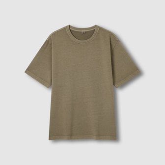 JAJU 남 워싱 오버핏 반팔 티셔츠 J1162010600AW