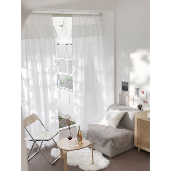 로맨틱프릴 화이트 커튼