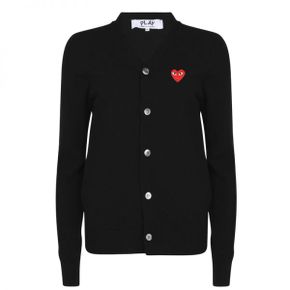 5546712 COMME DES GARCONS PLAY Heart-Patch Knit Cardigan