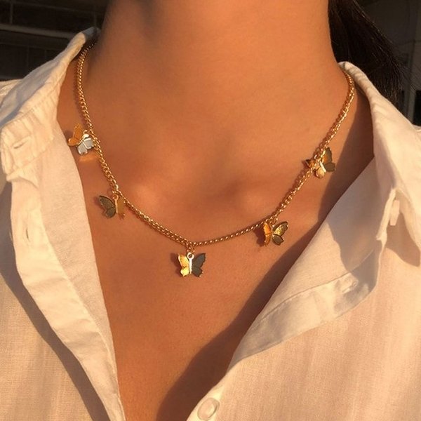 컷팅블링나비목걸이 데일리목걸이 (WFJ8PFT)