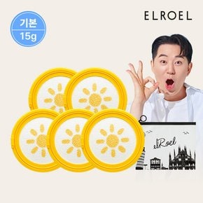 1초보정 파데프리 플러스  선쿠션  15g 리필 5개_ELROEL