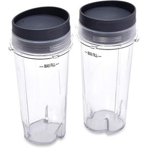 영국 샤크닌자블랜더 Nutri Ninja Blender Cup 2 Pack 16 Oz. Single Serve To Go Cups With Lid