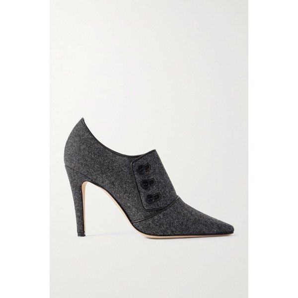퍼루자 90 가죽 트리밍 트위드 펌프스 46376663162937510