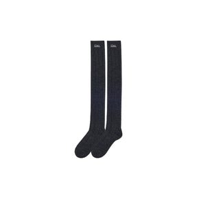 여성 케이블 오버 니삭스 DARK GREY