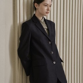 WOOL TWILL SETUP JACKET_NAVY