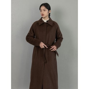 빈센트네이비 Single Long Coat_BROWN