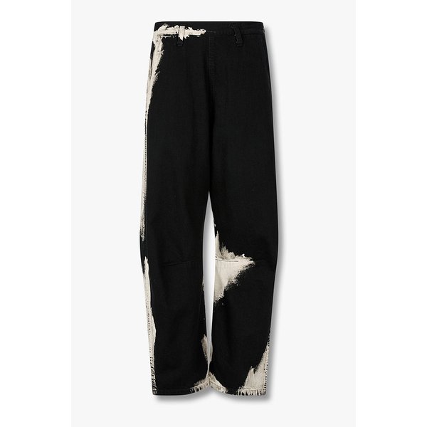 [Y`s]커브드 페인팅 데님 팬츠 6616111112000