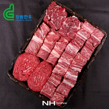 강원한우 [냉장]춘천철원축협 한우 종합세트2호/갈비2kg+등심1kg+국거리1kg+불고기1kg/5kg