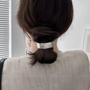 2컬러 포니유행테일 빗살무늬 반달핀 헤어핀 블링 머리핀