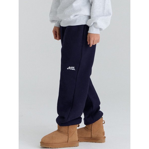 E06 기모 미니로고 조거팬츠(네이비)