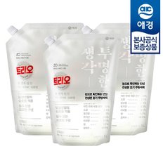 애경 트리오 투명한생각 주방세제 리필 1L x3개