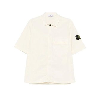 스톤아일랜드 26SS 스톤 아일랜드 반팔 셔츠 L1S15 1100025 S0A10 V0093 IVORY DOM