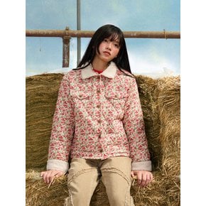 Flower Quilted Corduroy Napping Jacket (2colors)