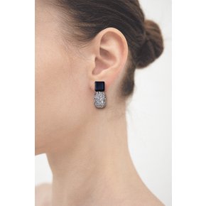 Onyx Grey Druzy Agate Earrings