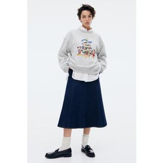 H&M 디자인 스웨트셔츠 라이트 그레이 멜란지/미키 마우스 1056840086