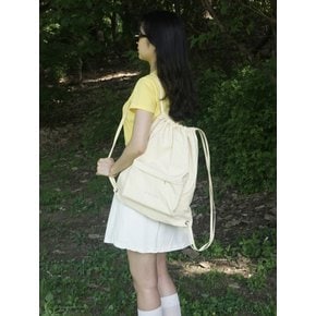 logo nylon string backpack_yellow