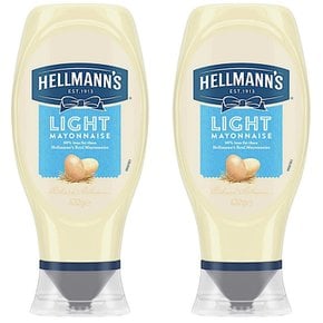 헬만스 라이트 마요네즈 스퀴즈 Hellmanns Light Mayo Squeeze Bottle 432g 2개