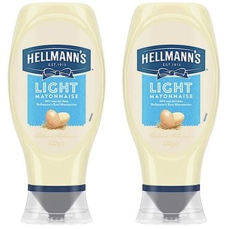  헬만스 라이트 마요네즈 스퀴즈 Hellmanns Light Mayo Squeeze Bottle 432g 2개