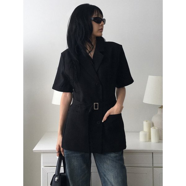 BELTED SHORT SLEEVE JACKET_T516OT801