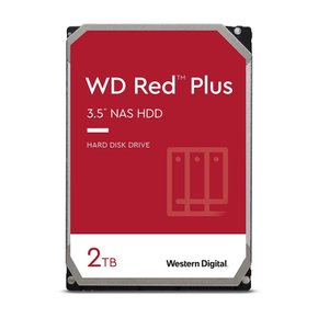 Western Digital WD Red Plus HDD 2TB CMR 3.5 SATA 5400rpm 128MB NAS WD20EFZX-EC 웨스턴