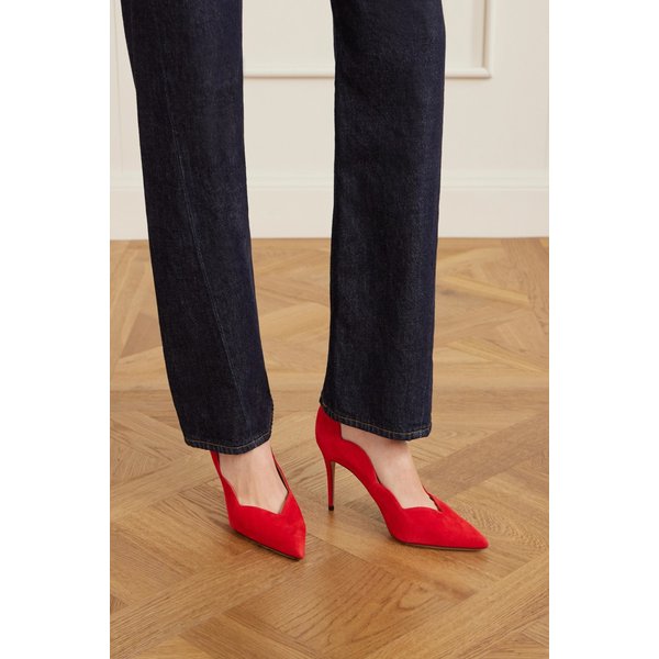 페탈 85 스웨이드 펌프스 레드 46376663162955116