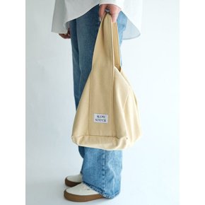 slowstitch tote bag ( sand beige )