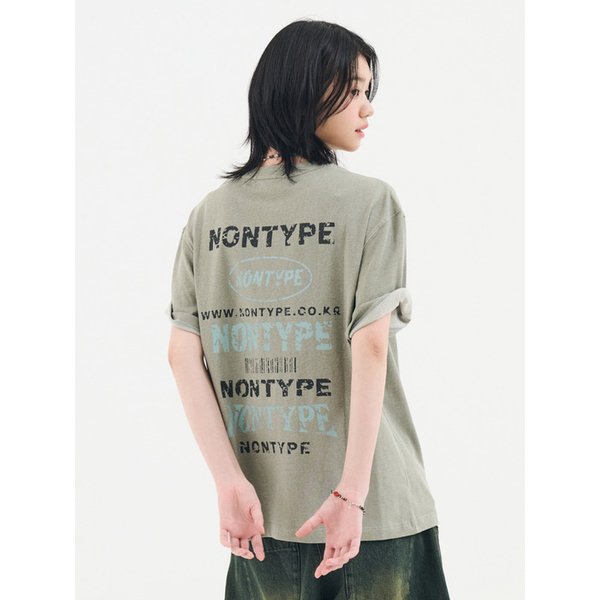 FADED BACK PRINT SYMBOL T-SHIRT (LIGHT KHAKI)