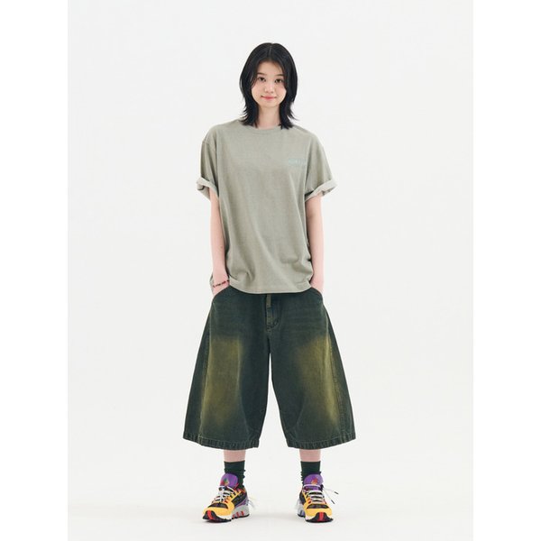 FADED BACK PRINT SYMBOL T-SHIRT (LIGHT KHAKI)