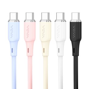보바 고급 실리콘 C to C 60W 초고속케이블 VA-223
