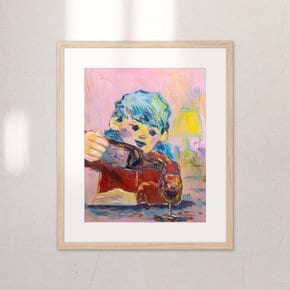 [FRAME] 홀로 와인을 마시는 여인