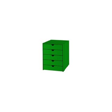 USM [USM 공식수입원] USM Inos Box Set C4 With 5 Closed Trays (Green)